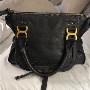 Chloe Marcie Black Leather Handbag
